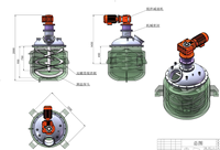 Cuve de réaction chimique industrielle de haute qualité en acier inoxydable avec agitateur pour laboratoire et usine
