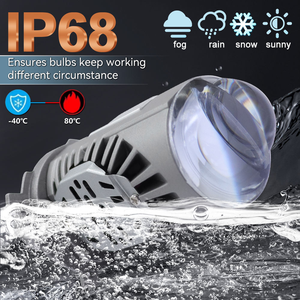 M01J-S Faros Antiniebla de Conducción, Luz Alta y Baja, Kit de Faros LED Plug and Play con Conector H4, <span class=keywords><strong>Mini</strong></span> <span class=keywords><strong>Focos</strong></span> Bi-LED de 60w <span class=keywords><strong>para</strong></span> Automóvil Universal - Product Image 6