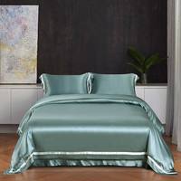 Ensemble de literie 4 pièces en soie de mûrier 100% 6A 300 fils/cm², écologique, toutes saisons, luxe, drap-housse, drap plat, taies d'oreiller, sur mesure, taille Queen