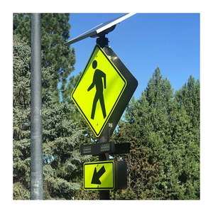 Mới crosswalk tín hiệu an toàn LED cảnh báo dấu hiệu năng lượng mặt trời giao thông cạnh ánh sáng dấu hiệu cho người đi bộ crosswalk dấu hiệu - Product Image 1