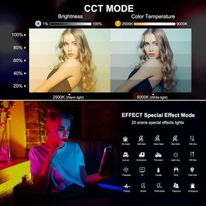 Iluminación para Fotografía 360 ° Varita de Luz Magnética Portátil con Batería Recargable, Luz de Tubo Regulable de 2500-9000K para <span class=keywords><strong>Estudio</strong></span>, 17 cm - Product Image 3