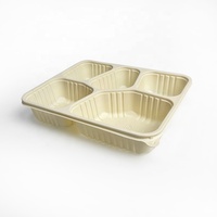 Boîte à lunch biodégradable en amidon de maïs à 5 compartiments, emballage alimentaire écologique et dégradable