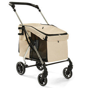 Poussette de luxe en aluminium <span class=keywords><strong>pour</strong></span> animaux de compagnie, pliable, <span class=keywords><strong>pour</strong></span> sorties de chats et chiens de taille moyenne à grande, aide à la mobilité <span class=keywords><strong>pour</strong></span> personnes âgées ou handicapées, transport en <span class=keywords><strong>voiture</strong></span> - Product Image 4