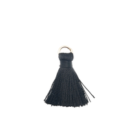 Lot de Matériaux DIY : Mini-Pendentifs Ornements en Fil de Soie Multicolore de 2 cm avec Boucles, Accessoires pour Boîtes Cadeaux et Éventails