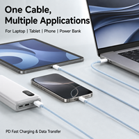 Câble de charge USB Type-C vers Type-C tressé en nylon 65W PD haute vitesse avec puce E-Marker blindée, charge rapide, fabricant OEM ODM