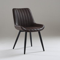 Hôtel italien moderne de haute qualité en cuir PU pieds en métal Accueil Restaurant Chaises de salle à manger