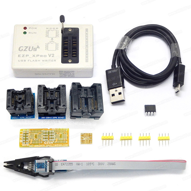 EZP_XPro Programmer USB high speed LCD BIOS SPI FLA support Chip +3 Adapters