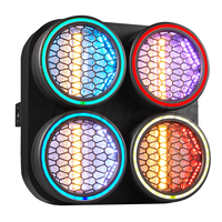 Luz de Escenario LED RGBW 4 en 1 de 200W, 4 Ojos, Efecto Retro Matrix, Blinder para Audiencia, Estroboscópica, Wash, Retroiluminación Ambiental para KTV, Discoteca, Control DMX512