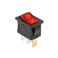 Interrupteur à bascule KCD1-101 à 3 broches, rouge, avec LED, marche/arrêt, 6A 250V AC, 10A 125V AC, certifié CE CQC