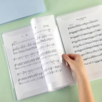 Classeur de présentation professionnel multifonctionnel A4 en PP pour partitions musicales, partitions de chorale et partitions de groupe