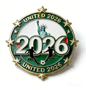 Épingles à cravate personnalisées Coupe du Monde de Football, broches en métal, épingles à revers en émail dur ou souple, badges - Product Image 1