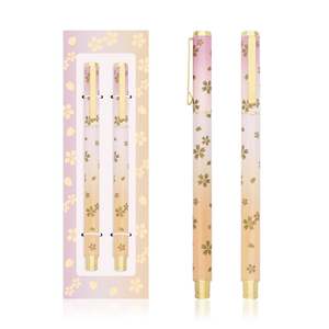 Bolígrafos Naranja al por Mayor con Impresión Personalizada de Hojas, Bolígrafo de Metal de Lujo con Caja de Papel Impresa, Recargas Metálicas de 1.0 mm - Product Image 1