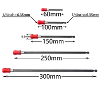 Haute qualité 1/4 "tournevis à dégagement rapide porte-foret 60-300mm douille de tige d'extension de tige hexagonale magnétique pour embout à vis