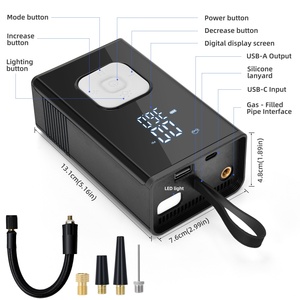 Inflador <span class=keywords><strong>de</strong></span> Neumáticos para Auto Nuevo <span class=keywords><strong>de</strong></span> Fábrica, <span class=keywords><strong>Mini</strong></span> <span class=keywords><strong>Compresor</strong></span> <span class=keywords><strong>de</strong></span> <span class=keywords><strong>Aire</strong></span> Inalámbrico <span class=keywords><strong>de</strong></span> 150 PSI con Luz LED y Manómetro para Autos, Camiones y Bicicletas - Product Image 2