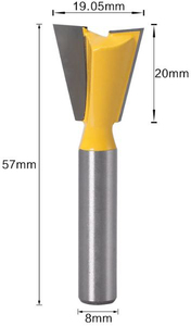 8 Mét Shank Carbide Blades Gỗ Dovetail Router Bits V Rãnh Rãnh Rãnh Rãnh Phay Cutter Cho Chế Biến Gỗ Máy Mộc Công Cụ - Product Image 4