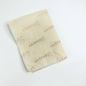 Papier de soie abricot personnalisé avec logo doré - Emballage de luxe pour vêtements et cadeaux - Papier d'emballage biodégradable - Product Image 6