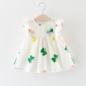 2022 New Design Cute <b>Flower</b> Cotton Baby Girls Floral Dress Kid Dress Frocks - Product Image 3