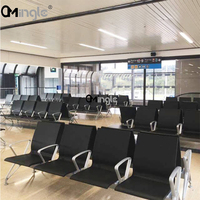 Chaise d'attente en aluminium PU, prix d'usine, siège d'aéroport, hôpital, clinique, banc de salle d'attente avec chargeur d'alimentation USB
