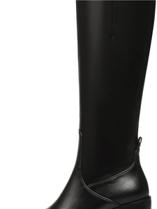 Botas Altas de Mujer Talla Grande 47, Punta Redonda, Tacón Grueso, Ajuste Ancho, Suela de Goma para Invierno, Botines Largos Sólidos Sin Cordones - Product Image 2