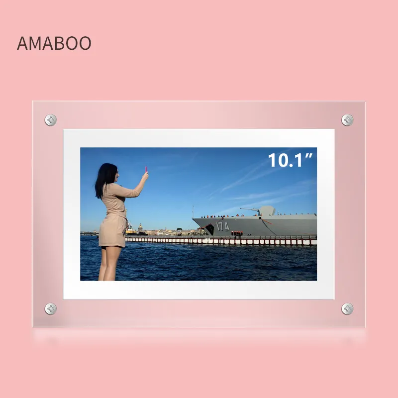 Wholesale Dropship 4 5 7 10 15.6 Inch Picture Art Acrylic NFT Video infinite object transparent Digital Photo Frame Display
