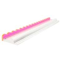 Supports de Mahjong en Acrylique Ondulé de 20 Pouces avec Poussoirs Magnétiques, Poussoirs de Tuiles de Mahjong Américaines, Ensemble de 4