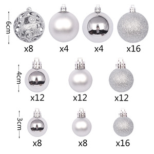 Lot de <span class=keywords><strong>100</strong></span> boules de Noël de 3 <span class=keywords><strong>cm</strong></span>, 4 <span class=keywords><strong>cm</strong></span> et 6 <span class=keywords><strong>cm</strong></span> par boîte, avec boules en plastique creuses électroplaquées pour la décoration de Noël - Product Image 4