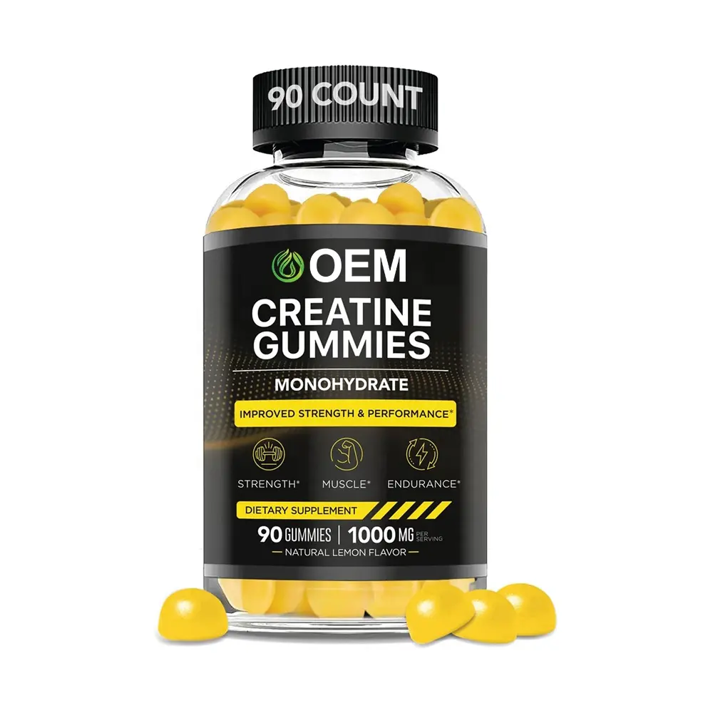 Gummies de creatina Gummies de monohidrato de creatina para fortalecer a energia muscular Gummies de creatina para homens e mulheres