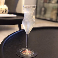 Shaker à cocktail en verre de luxe fait à la main, verre à cocktail fantaisie à longs pieds amusant, verre à mélanger pour votre bar à domicile