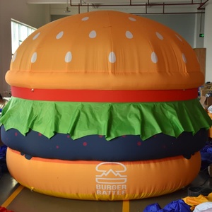 Modèle de hamburger gonflable géant personnalisé KeepFuns, hamburger gonflable en PVC pour la restauration rapide, la décoration d'événements et la publicité - Product Image 1
