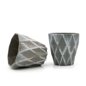 YICAI Pot de fleurs géométrique jardinière en béton plantes succulentes Pot de fleurs en ciment en plastique - Product Image 5