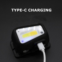 Nueva Lámpara Frontal LED de Alta Gama de Marca Privada OEM, Recargable Tipo-C, con Atenuación Continua, COB, para Camping, Pesca y Actividades al Aire Libre