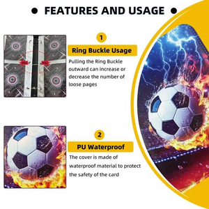 Y Y Custom 400-Pocket Football Card Binder, 4-Pocket Waterproof Album with Removable Sleeves for Collectors - Product Image 4
