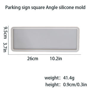 Étiquette de <span class=keywords><strong>stationnement</strong></span> suspendue coin rond Angle droit moule gel de silice miroir bijoux numéro - Product Image 5