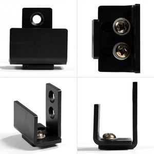 WEKIS Floor Guide Sliding <b>Door</b> <b>Hardware</b> Black Coated Stainless Steel Adjustable <b>Barn</b> <b>Door</b> Garage <b>Door</b> with Cross and Anchors - Product Image 3