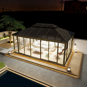 Abri de jardin d'hiver multifonctionnel avec portes coulissantes pour <span class=keywords><strong>spa</strong></span> et terrasse extérieure – Vente directe usine - Product Image 3