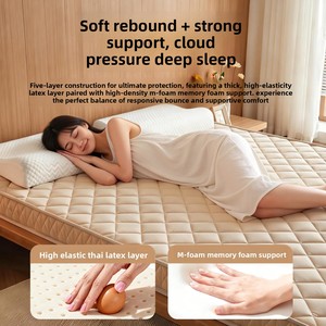 <span class=keywords><strong>Espuma</strong></span> viscoelástica y látex para uso doméstico en dormitorios, cojín suave para dormitorios de estudiantes, funda de colchón híbrida - Product Image 4