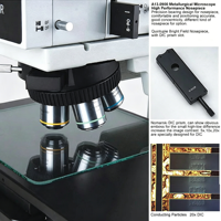 Optical Metallurgical Microscope Industrial Inspection 1000X Magnification 360 Rotatable Head Material Analysis Inverted
