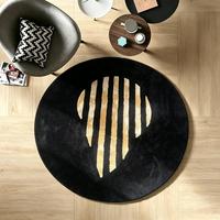 Tapis rond tufté personnalisé avec logo, tapis décoratif d'intérieur en peluche tufté à la main, tapis de sol circulaire pour la maison et les magasins