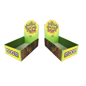 Cardboard Display Boxes Custom Table Top Packaging CDU Corrugated Candy Bar Stand Cardboard Counter Top Display Boxes