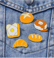 Broche en émail en gros, motif dessin animé mignon de restauration rapide, accessoire de mode quotidien, décoration de fête DIY, badge de revers en métal personnalisé