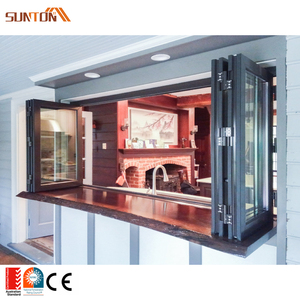 Giá rẻ Giá nhôm khung gấp Windows Set nhà hiện đại căn hộ dân cư ban công nhôm kính trượt Bifold cửa sổ - Product Image 3