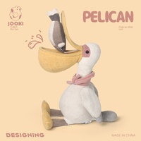 Peluche Pelican Watson Mignonne, Adorable Poupée, Coussin Doux pour Compagnon de Nuit, Cadeau d'Anniversaire Parfait pour Unisexe, en Polyester