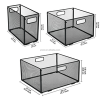 Caja de almacenamiento plegable de malla metálica grande, Revistero de oficina multifuncional, buzón de correo para el hogar, organizador de bandejas de archivo para el hogar