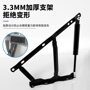 Tatami <b>Bed</b> Frame With <b>Gas</b> Spring Hydraulic <b>Lift</b> Storage Box Minimalist Design Indoor Furniture Frame Adjustable Support Rod - Product Image 5