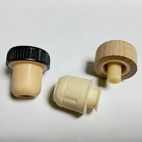 Nuevo producto, tapón de corcho de madera con vertedor de inserción para aceite, tapón de corcho sintético de plástico, tapón de fácil flujo para aceite de oliva