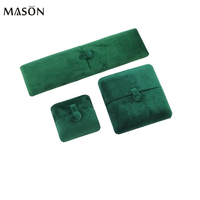 Boîte d'emballage de bijoux à double anneau vert ouvert collier bracelet boîte de bijoux basse quantité minimale de commande avec logo personnalisé boîte de prix d'usine