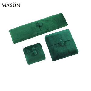 Boîte d'emballage de bijoux à double anneau vert ouvert collier bracelet boîte de bijoux basse quantité minimale de commande avec logo personnalisé boîte de <span class=keywords><strong>prix</strong></span> d'usine - Product Image 5