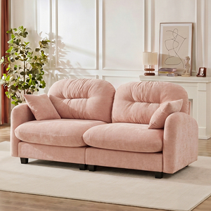 Divano Componibile Cloud in Tessuto Chenille, Design Ergonomico Trapuntato, Schiuma ad Alta Densità, Facile da Montare, per Soggiorni - Product Image 3