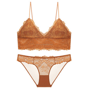 Al por mayor señoras encaje flores encantador triángulo Sujetador Push Up Bra inalámbrico elegante <span class=keywords><strong>chicas</strong></span> sujetador <span class=keywords><strong>fotos</strong></span> - Product Image 2