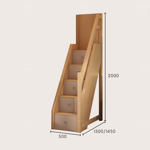 JS FURNITURE Lits superposés modernes en bois massif, taille compacte, pour enfants, <span class=keywords><strong>château</strong></span> <span class=keywords><strong>de</strong></span> princesse, chambre mère-enfant, école - Product Image 6